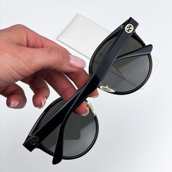 ?Gucci GG1339SK 002 Sunglasses Black Grey Polarized Oval Women main image 11